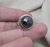 925 Sterling Silver Hematite Ring Faceted Round Gemstone Boho Minimalist Silver Jewelry