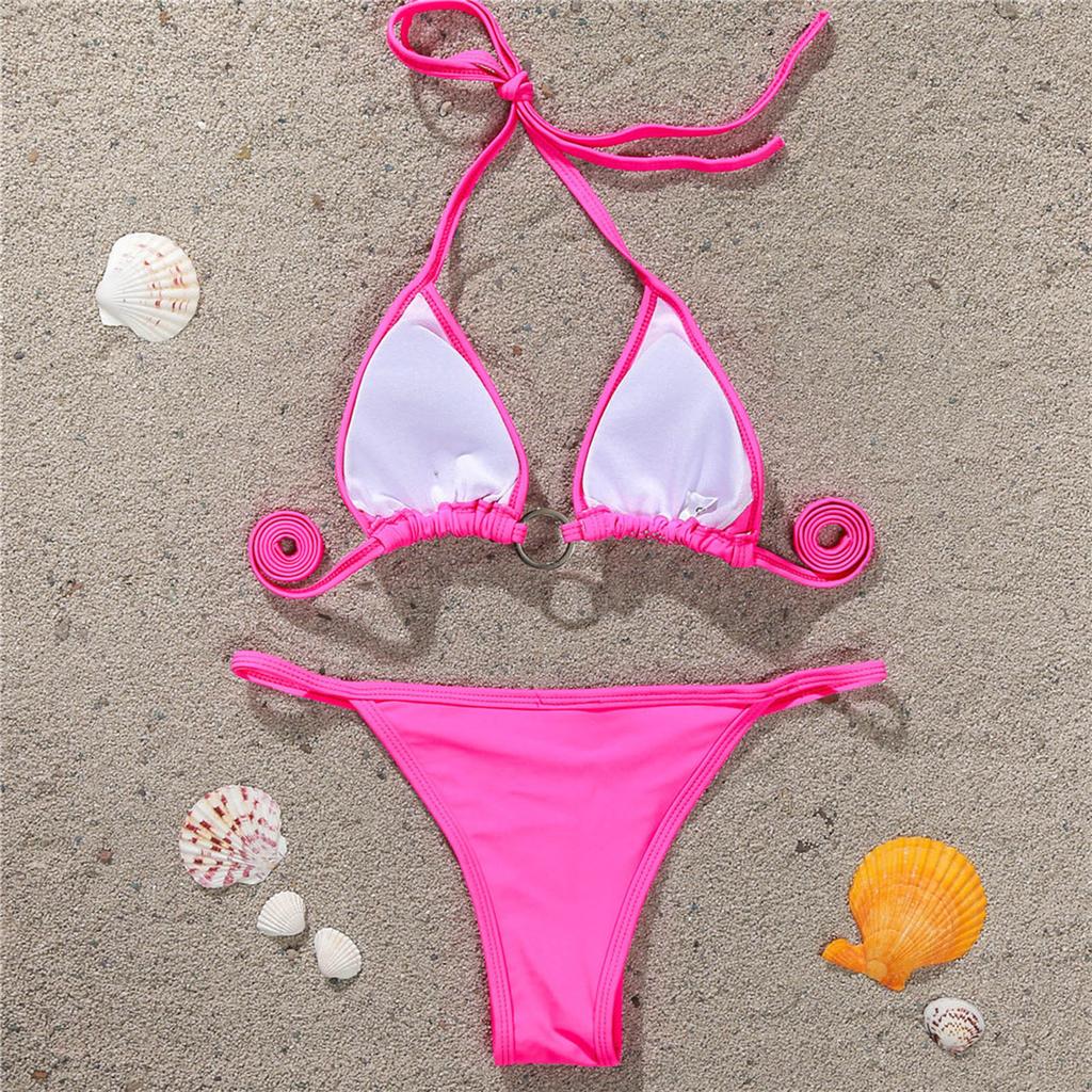 Sexy Bandage Bikini Diamond Women's Swimsuit Popular Split Swimwear