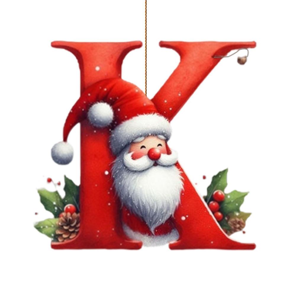 Christmas Acrylic Letter Ornament New Design 2D Plane Car Hanging Tree Decor Holiday Festive Home Decor Unique Xmas Decor Gift