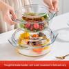 Qiwei Heat-Resistant Glass Serving Bowl with Lid and Handles