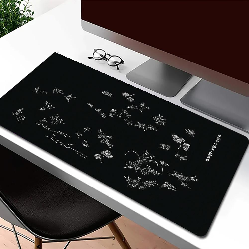 Plant Bird Mousepad Speed Office Desk Accessories Gaming Mats Mouse Carpet Mouse Mat Desk Pad Set Up Computer Desk Decorating