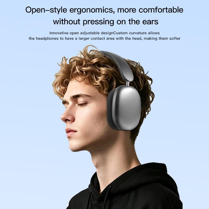 Bluetooth Headphones Over Ear Wireless Headset HiFi Music Gaming Comfortable Mic for iPhone Android PC Travel Sports Gift Unisex 2