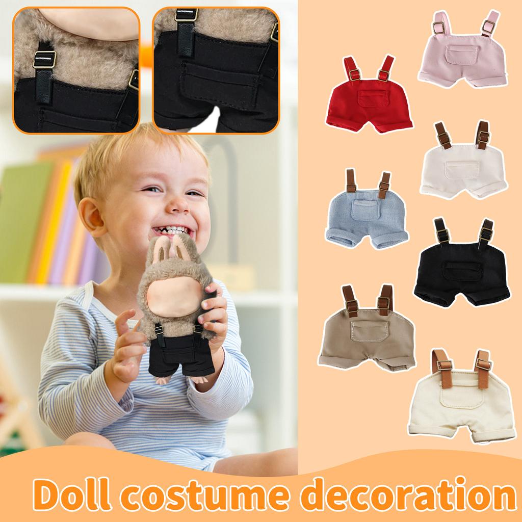 17cm Doll Clothes Overalls Baby Pendant Clothes Suspender Pants Clothes Replacement Trend Gift
