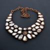 Yellow Lace Agate Necklace Gemstone Jewelry, Copper Electroformed Adjustable Chain Necklace, Gift For Women Handmade Necklace