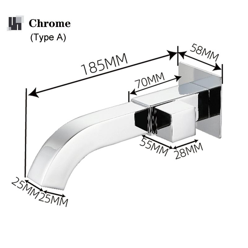 

Square Basin Faucet Bathroom Gold Black Silver Grey Faucet Deck Mounted Basin Sink Tap Single Cold Water Brass Lavatory Crane