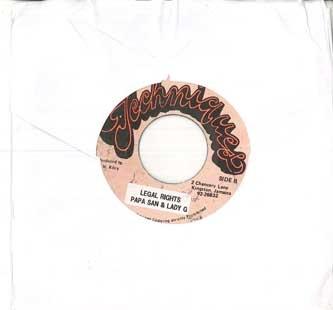 

7inch Record PAPA SAN, LADY G - Legal Rights NONE TECHNIQUES Jamaica Reggae, Ska & Dub Used