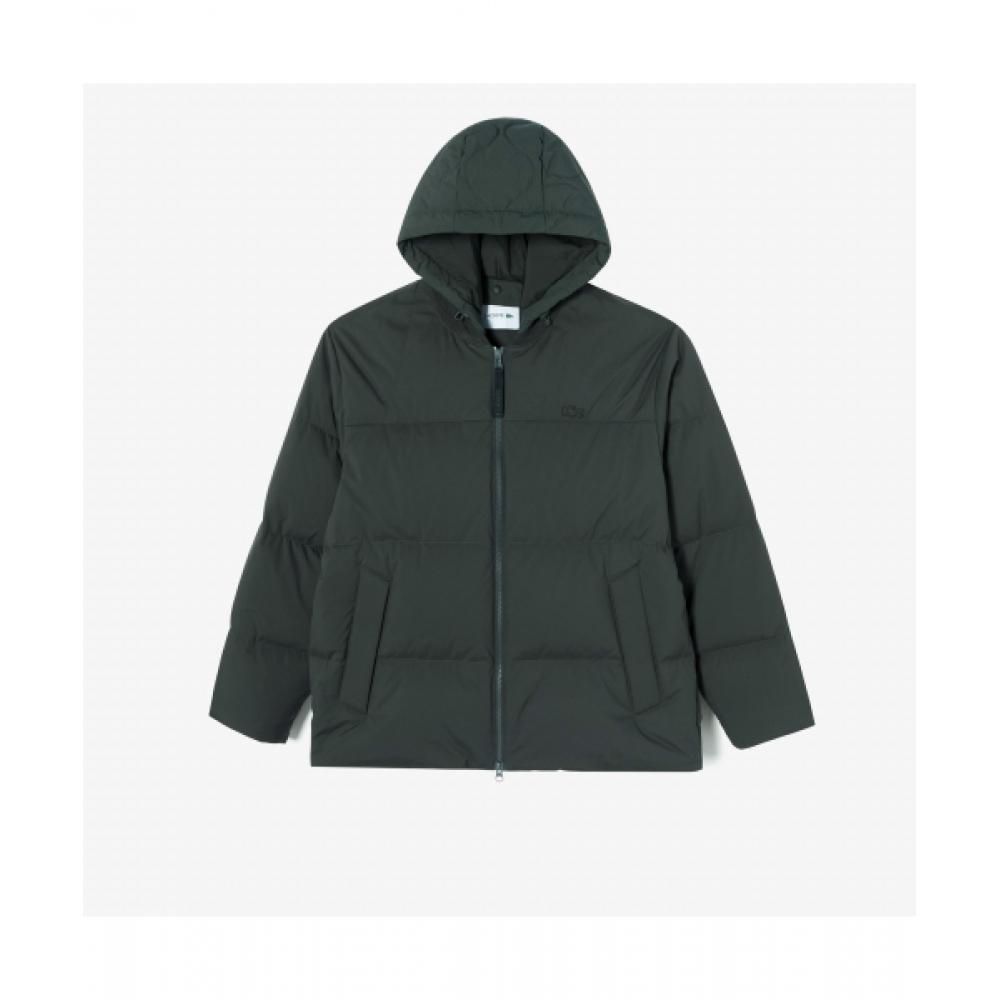 

LacoSte Men S Stadium Neck Hoodie Down [dark Khaki] 052