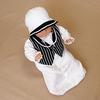 Material Made in Japan Tuxedo Design Newborn Baby Dress Set with Hat for Shrine Visits and Hospital Leave Black Boys' Spring/Autumn