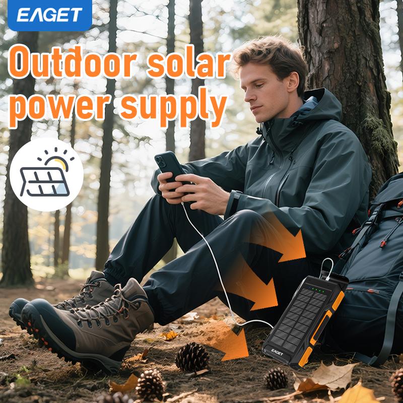 10000mAh Kiire Päikeseenergia Akupank Kaasaskantav Päikeseenergia Mobiiltelefoni Laadija Kahekordne 5V USB Väljund LED Taskulambiga Mobiiltelefonidele, Mobiilseadmetele