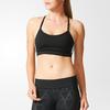 Adidas Comfort Soft Contrast Casual Sports Bra Women Underwear Black AJ6574
