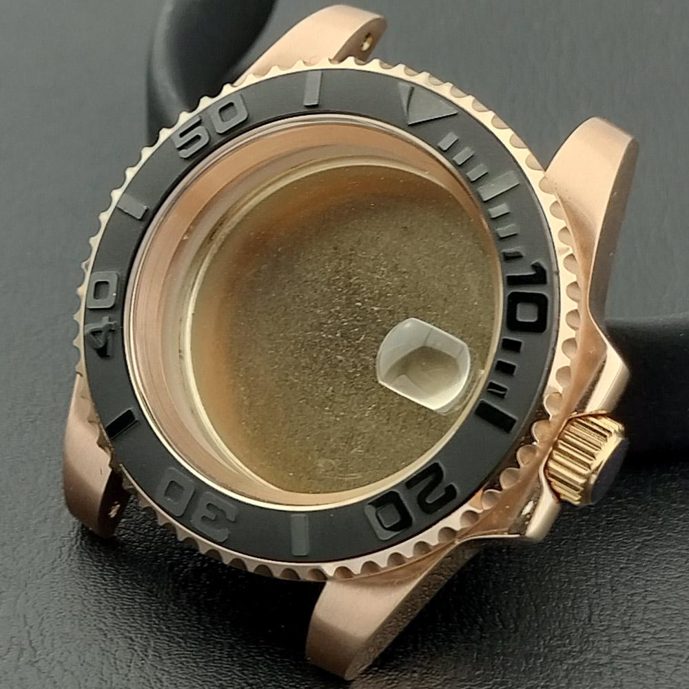 40mm Mechanical Watch Case for NH Series 35 36 38 Movement Yacht Design Style with Sapphire Crystal Watch Box Parts 7