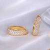 Hip-Hop Street Diamond-Set Personalized Niche Earrings, Trendy Women'S Simple Earrings, Hollow Design Sense