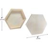 Hexagon Wood Canvas for Crafts, Framed Wooden Panel Boards for Painting (8x9 in,6 Pack)