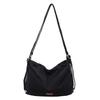 Fashi Lightweight Solid Color Canvas Zipper Shoulder Bags 2026  Sewing Thread Casual Versatile Women's Crossbody Bags