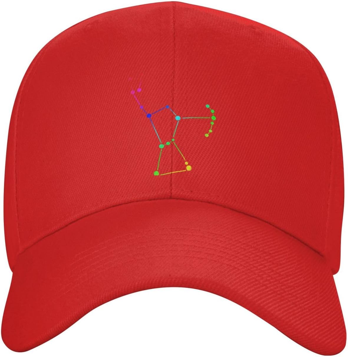 Orion Constellation Rainbow Dots Baseball Cap Unisex Polyester Casual Outdoor Adjustable Sun Hat One Size