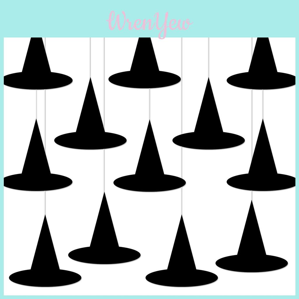 Cappelli da Strega di Carta per Halloween Decorazioni da Appendere per Scena Festa Set da 12