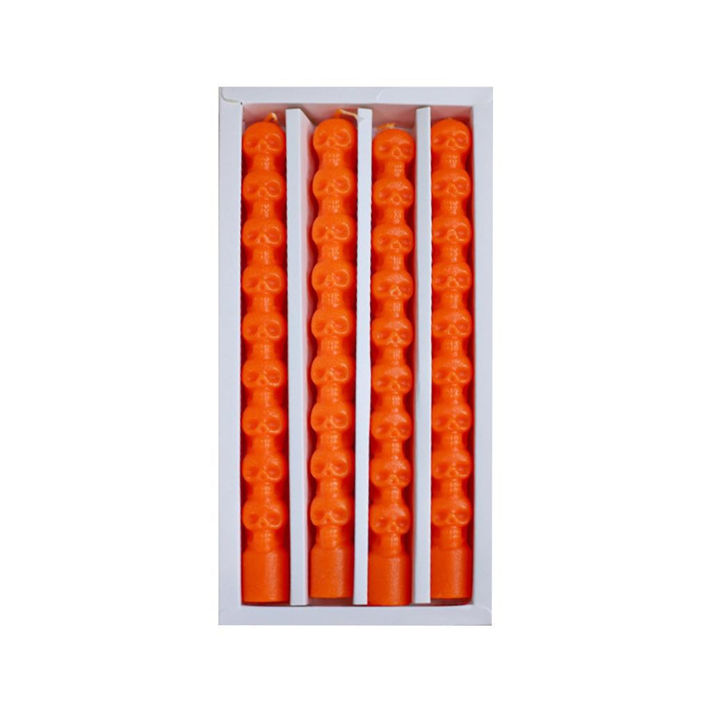 Tears Black Candles – Set Of 4 Gothic Bleeding Candles, Perfect For Halloween Decor, Or Eerie Ambiance. Dripping Wax Effect