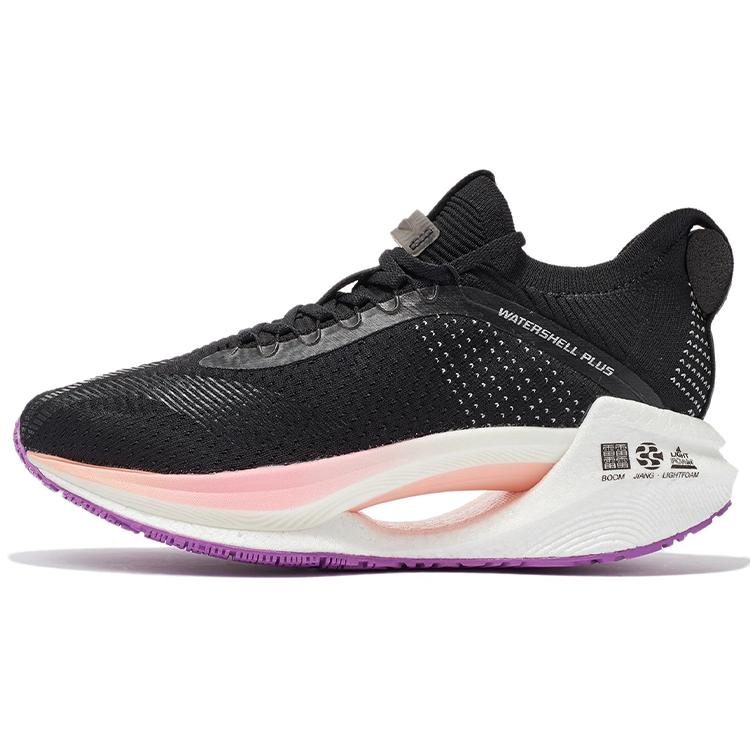 

LiNing Jueying Essential Anti Slip Wear Resistant Low Top Light Foam Running Shoes Women s Black 35.5