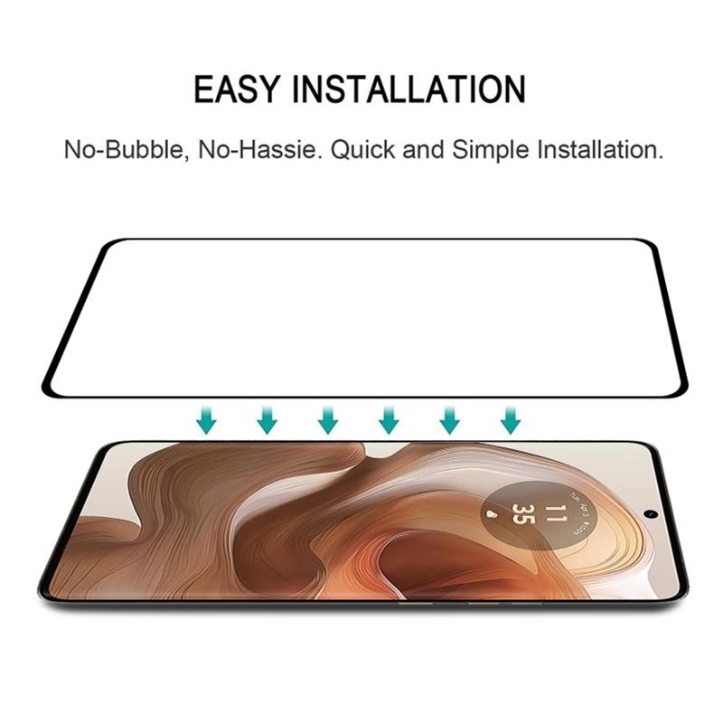 For Motorola Edge 50 Ultra 5G/Moto X50 Ultra 5G Full Coverage Screen Protector 3D Curved Edge Tempered Glass Film Side Glue
