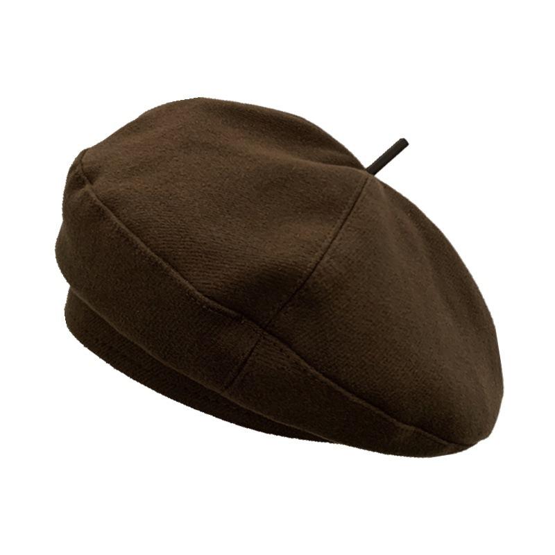 Japanese-style Autumn and Winter Wool Beret Girl's Temperament Is Sweet and Versatile and Fashionable Painter's Hat