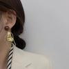Orecchini Pendenti Asimmetrici Geometrici Irregolari Svuotati con Smalto a Goccia, Temperamento Coreano, Gioielli di Moda per Donna