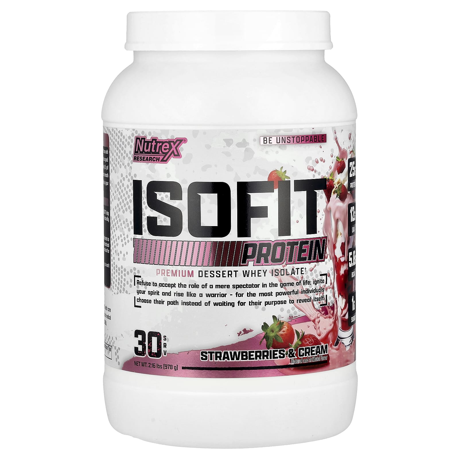 

Isofit® Protein, Strawberries & Cream, 978G (2.16Lb)