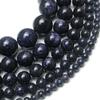 Beyond Crystal Blue Sandstone Round Beads for DIY Handmade Jewelry