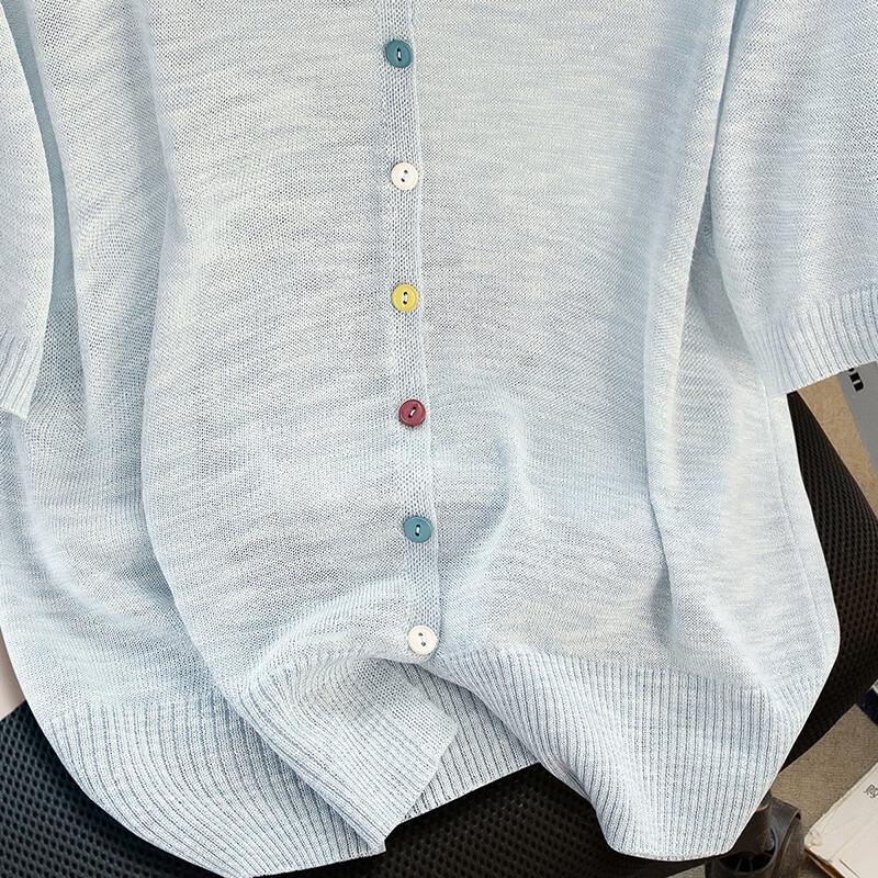 Elegant Button-Front Short Sleeve Knit Top