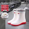 DR.ARCTIC Men's Reflective Ankle Rain Boots - Stylish, Round Toe, Anti-Slip.