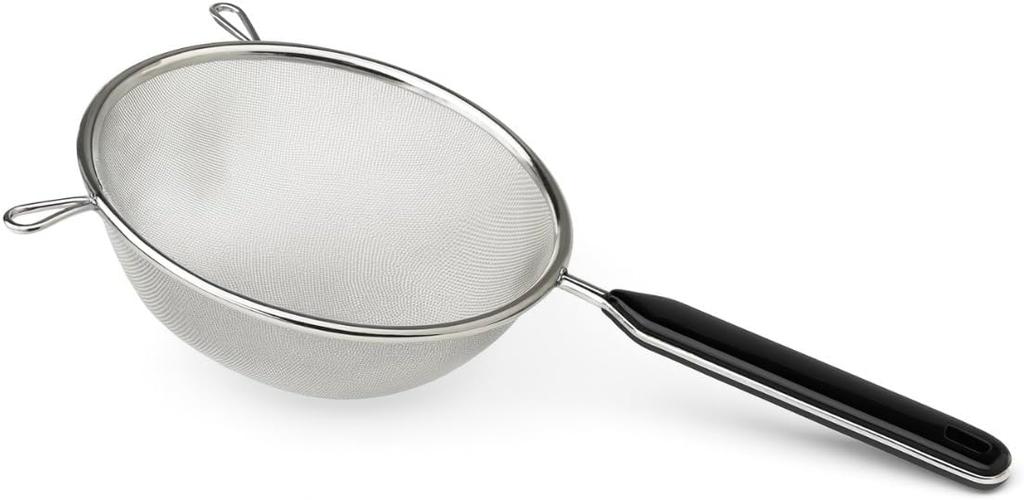 304 Stainless Steel Kitchen Strainer with PP Handle, Easy Clean. 30x19cm, for Draining Pasta, Veggies, Durable