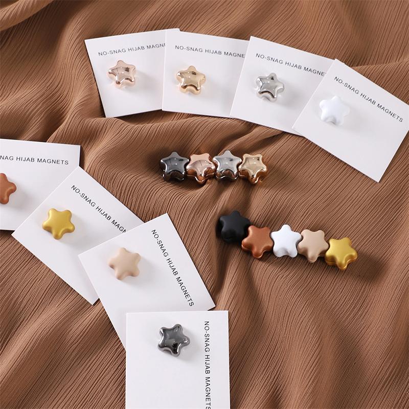 Matte Magnet Hijab Pins Magnetic Brooch for Headscarf Women Shawl Strong Magnetic Button Muslim Turban Headscarf Accessories