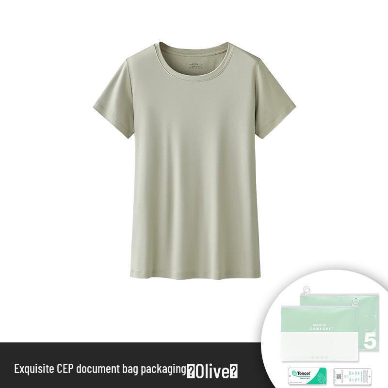 60-Pack Double-Sided Modal Unisex Short-Sleeve T-Shirt - Solid Color Thin Base Layer for Spring/Summer