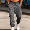 Winter Men's Velvet Warm Outdoor Sports Trendy Workwear Webbing Retro Loose Sweatpants