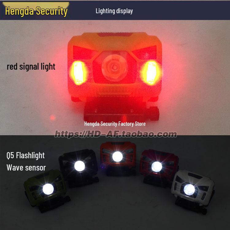 M88 Waterproof USB Rechargeable Headlamp with Mickey Bracket and Hand-Wave Induction Signal Light