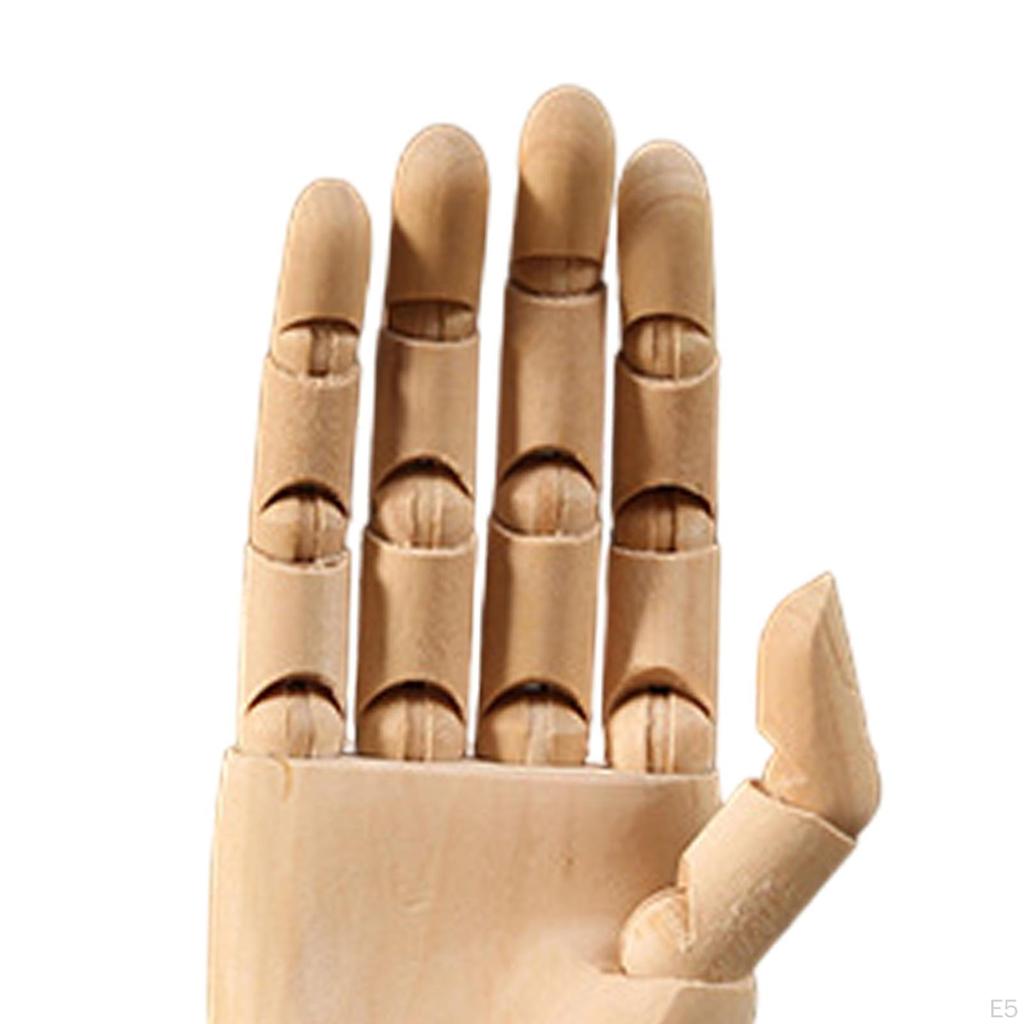 Artist Manikin Hand Movable Joint Wood Model Right Desk Decoration Ornament Versatile