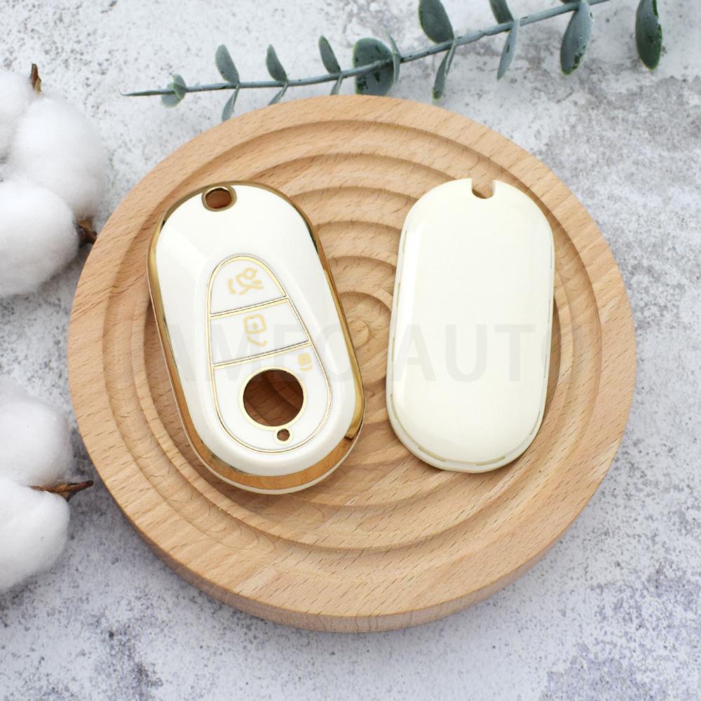 Anti-Scratch Tpu Car Key Case Cover For Mercedes Benz W206 W223 C S Class S350 C200 C260 C300 S400 S450 S500 - Holder