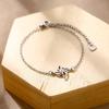 Geometric Animal Bracelet Featuring Dog Cat Owl And Dolphin Charms Minimalist Fashion Jewelry