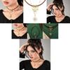 Stylish Two-layer Choker Necklace Set For Women With Rhinestone Stars And Flowers