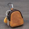 Retro Coin Bag Crazy Horse Leather Small Coins Keys Holder Zipper Pouches Bluetooth Earphone Storage Bags