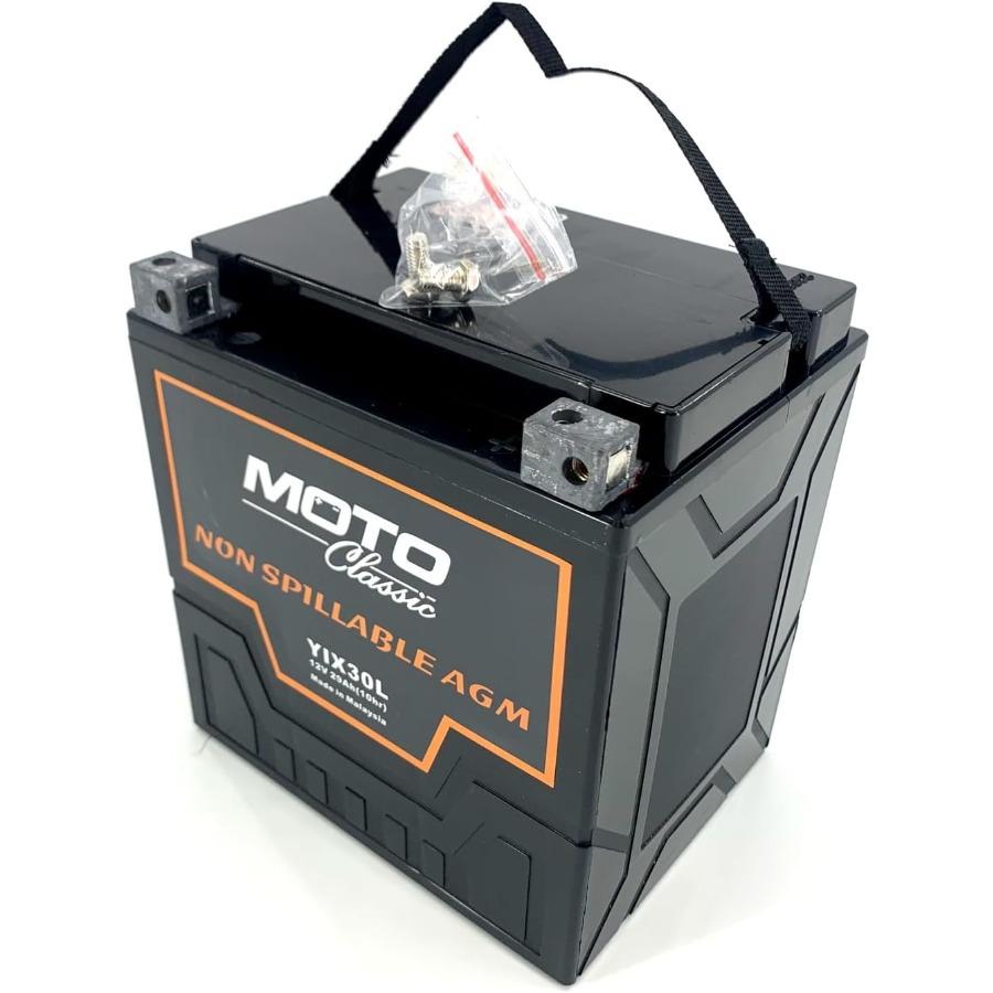 MotoClassic YIX30L 12V 34Ah 420CCA Sealed AGM High Performance Replacement Battery for ATV and Motorcycle Durable MaintenanceFr