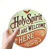 Vintage Welcome Tin Sign 7.87 Inch Round Metal Wall Art Decor Home Bar Cafe