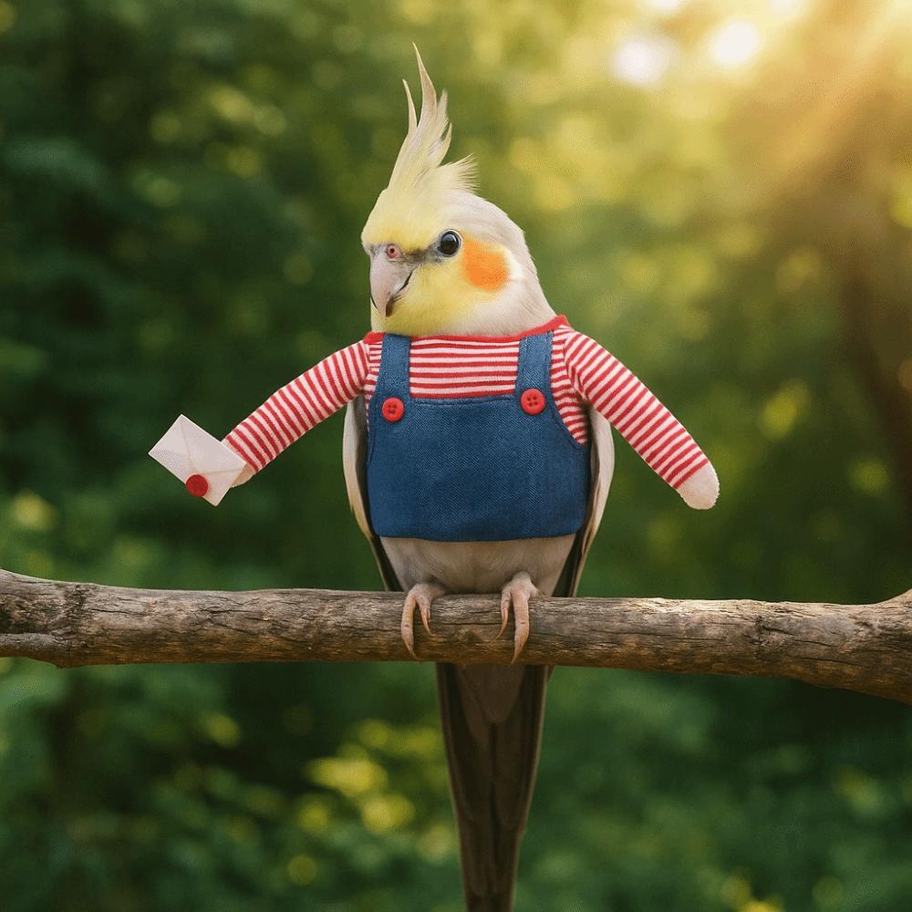 Breathable Birds Cosplay Outfit Stripe Pet Dressing Up Funny Parrot Role-playing Clothes  Pet Party