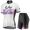 2026 Damen Sommer Kurzarm Radsportbekleidung LIV Rennrad Trikot Set Trägerhose mit Gel-Polster Sportanzug Damen Fahrradkleidung
