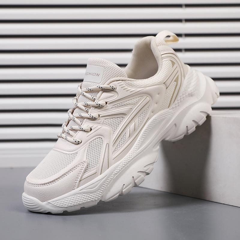 Thick-soled Heightening Versatile Casual Dad Shoes Women's Shoes Spring New Silver Mesh Sneakers Breathable Running