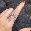 Lindon Classic Ring For Women With Round Shape Zircon Wedding Party Gift  Size 6-10