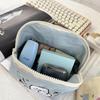 Cute Embroidered Printing Semicircle Coin Purse Cosmetic Bags Portable Travel Storage Bag Sundries Organizer Clutch Bags Gifts