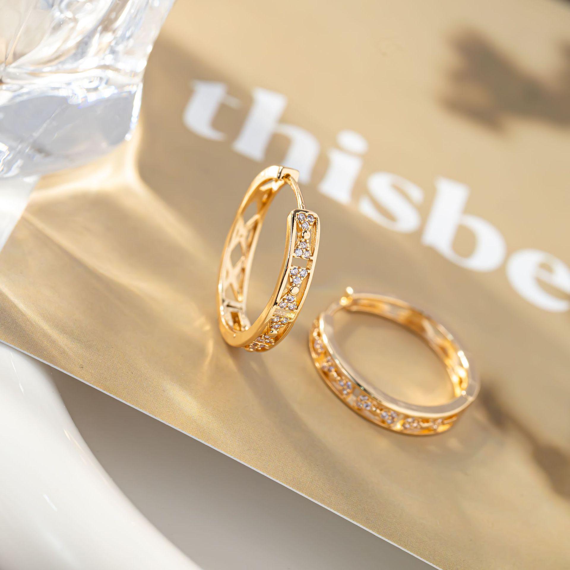 Exquisite Bow Earrings: Japanese-Korean Inspired, Sweet Hollow Design with Full Diamond Ear Studs Hoops for Women