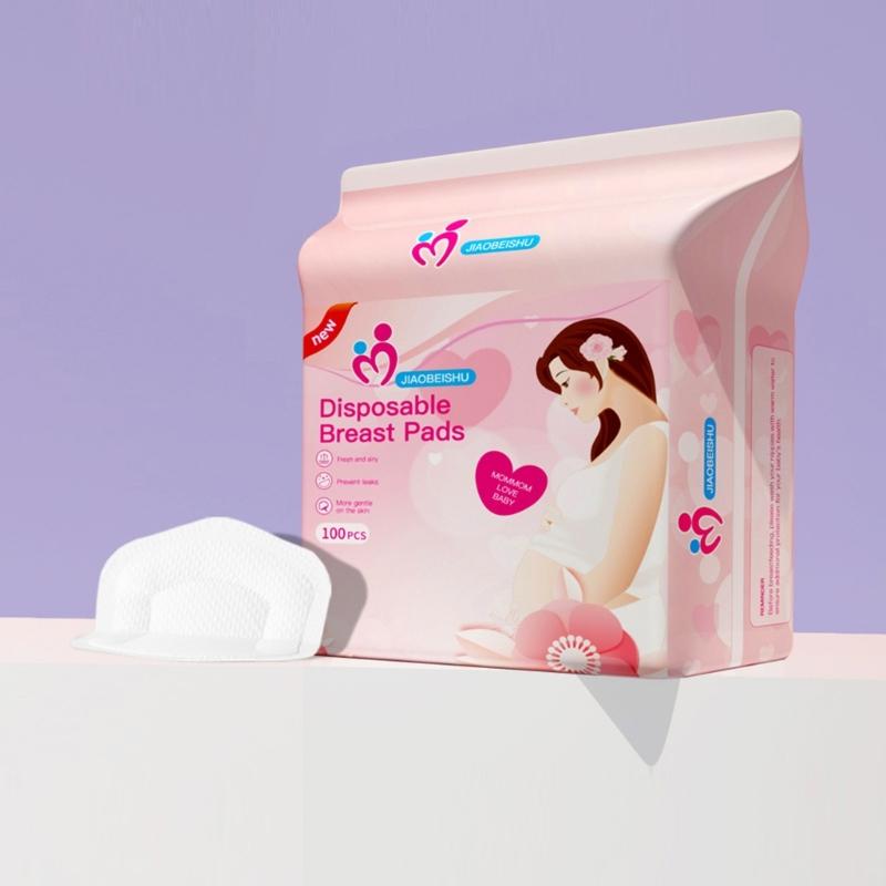 100 unidades Almofadas de Amamentação Macias e Respiráveis Uso Único Forros de Lactação à Prova de Vazamentos para Cuidados Maternos Pós-parto