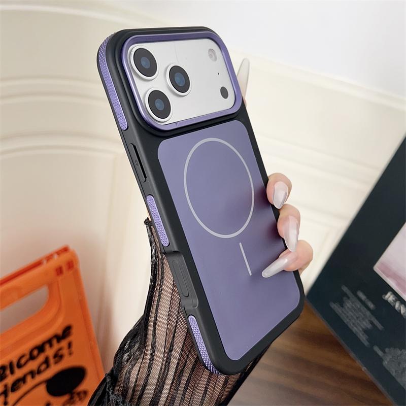 Luxury Matte Magnetic For Magsafe Case for iPhone 17 Air 16 E 15 14 13 12 11 Pro Max Plus Contrast Color Bumper Shockproof Cover