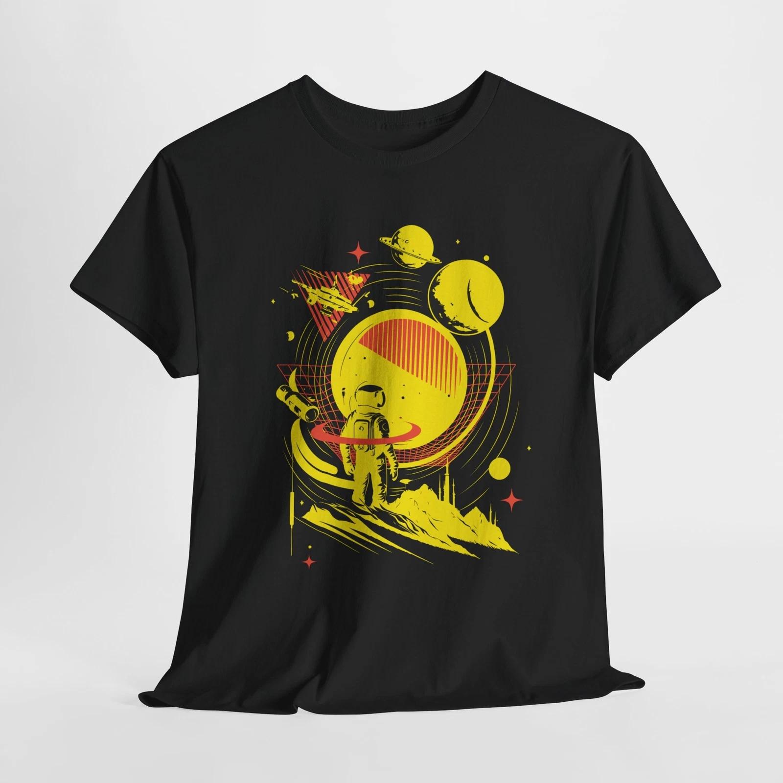 Moon & Stars T-Shirt | Celestial Sky & Space Enthusiast Tee L
